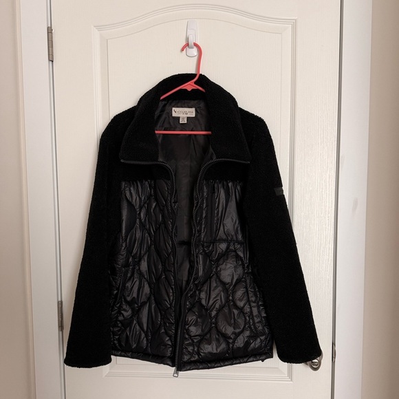 Koolaburra By UGG Mixed Media Fleece Quilted Jacket Black Jacket Fleece Size XL - Picture 7 of 11